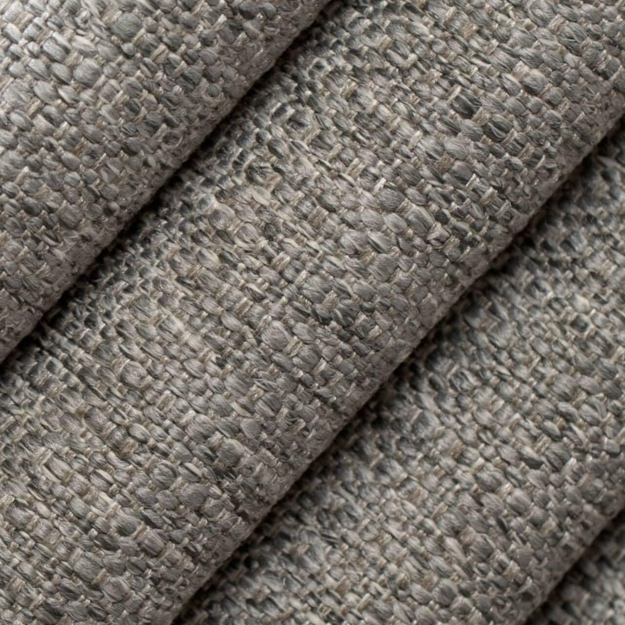 Grey Stain Resistant Performance Pet Friendly Texturedd Tweed Upholstery Fabric by The Yard - SKU: Copley Pewter